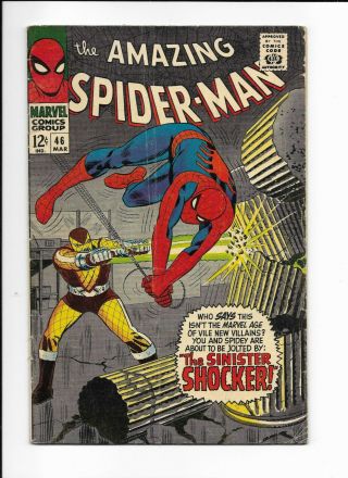 The Spider - Man 46 1st Shocker Marvel Comics 1967 Vg,