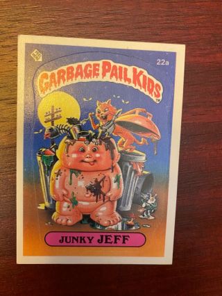Vintage 1985 Topps Garbage Pail Kids Series 1 Os1 Junky Jeff 22a Ex