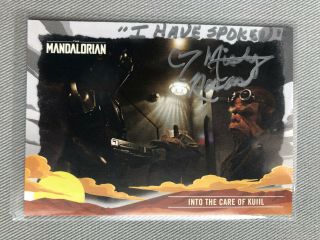 Misty Rosas Autographed Topps Mandalarion Kuiil Card Autograph Signed Star Wars