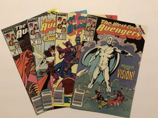 Marvel Comics The West Coast Avengers 42,  43,  44 & 45 First White Vision
