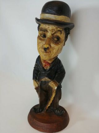 Esco Charlie Chaplin Chalkware 16 " Vintage Statue Figure
