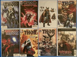Thor 1 2 3 4 5 6 7 8 Set Donny Cates 2020 Nm 1st Print Main Covers (except 3)