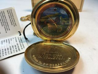 FRANKLIN IH Farmall H Tractor Pocket Watch with Stand Case Tractor Corp. 3