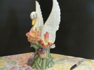 Fitz And Floyd Tulip Swan 17 " Vase