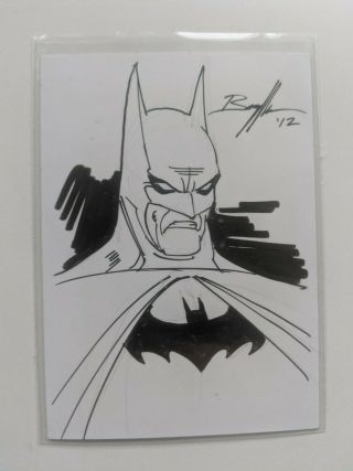 Norm Breyfogle Batman Sketch - Art Drawing Signed Autograph