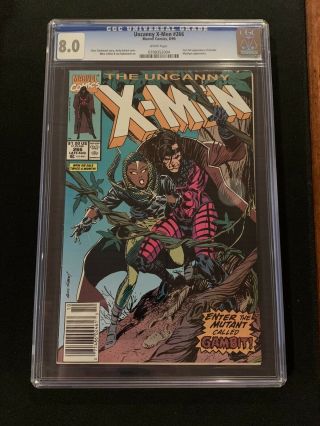 The Uncanny X - Men 266 Cgc 8.  0 (aug 1990,  Marvel) First Gambit