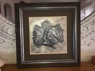 1976 Franklin The Chieftain Gordon Phillips Silver Wall Sculpture Signed