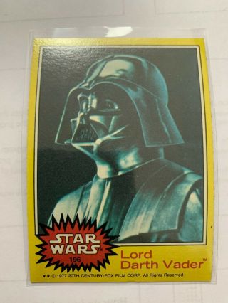 1977 Topps Star Wars Lord Darth Vader 196 Yellow Series