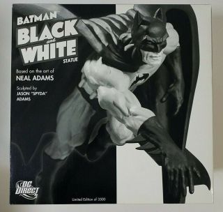 Dc Collectibles Batman Black & White Statue By Neal Adams Spyda Mib
