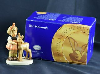 M.  I.  Hummel Goebel Friends Girl With Fawn Deer Figurine 01 - 136 - 40 - 7