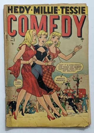 Comedy Comics 3 (sept 1948,  Timely) Good 2.  0 Harvey Kurtzman " Hey Look "