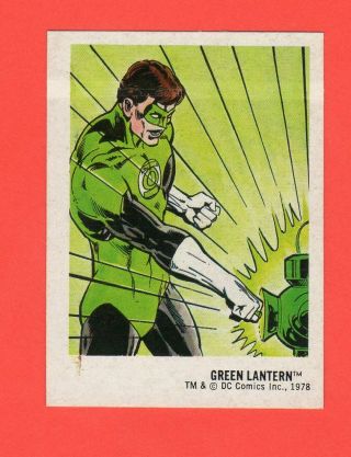 1978 30 Green Lantern Dc Hero Stickers Food Issue No Logo Rare