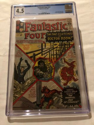 Fantastic Four 17 Cgc 4.  5,  Doctor Doom,  Pres.  J F Kennedy,  Ant - Man,  1963