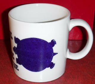 Taylor Ng 1979 La Tortue Turtle W/frogs Cobalt Blue Mug Cup Vintage Japan