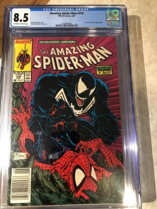 Spider - Man 316 - Cgc 8.  5 Grade - Venom And Black Cat - Todd Mcfarlane