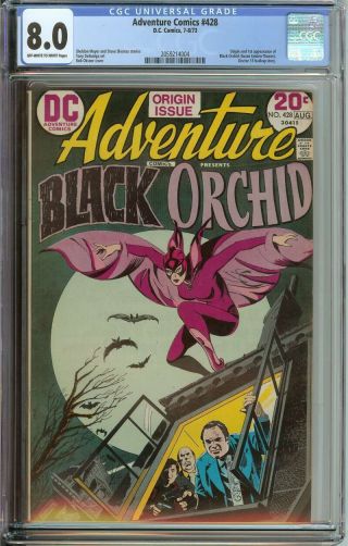 Adventure Comics 428 Cgc 8.  0 Ow/wh Pages // Origin/1st Appearance Black Orchid