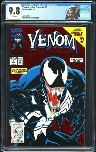 Venom: Lethal Protector Cgc 9.  8 Nm/mt Custom Label 1st Solo Series Marvel 1993