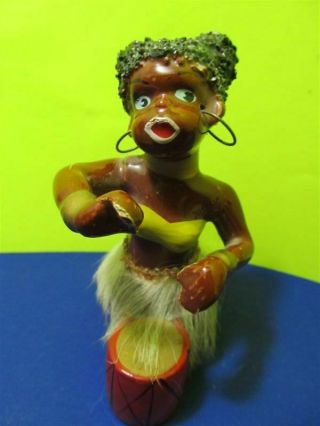 Vintage Ceramic African Native Nubian Figurine Sculpture