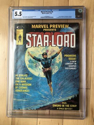 Marvel Preview 4 Comic 1976 Cgc 5.  5 1st Star Lord Appearance
