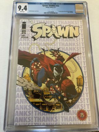 Spawn Thanks Cgc 9.  4 Todd Mcfarlane 2017 Spider - Man 300 Homage Silver