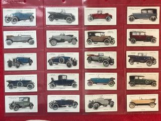 1923 Lambert & Butler - Motor Cars - 2nd Series F/25 Card Set - Cigarette Cards - Vg - Ex