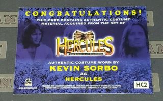 Hercules The Movies Expansion Set HC2 Kevin Sorbo as Hercules Costume Relic 2