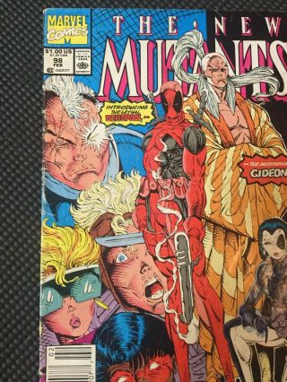 The Mutants 98 (feb 1991,  Marvel) Not So Fine - Grade Is Poor Newsstand