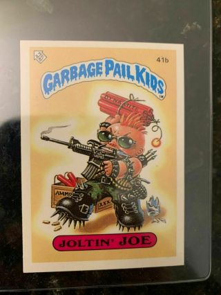 1985 Topps Garbage Pail Kids Mini 41b Joltin Joe.  Nm - Mt