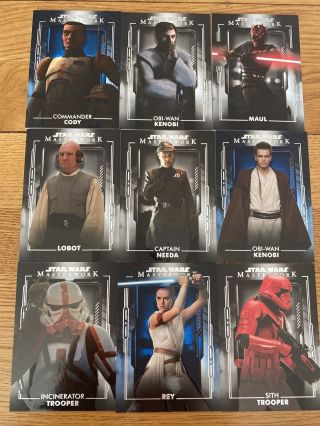 2020 Star Wars Masterworks Base Cards,  20,  23,  32,  60,  63,  65,  88,  91,  92