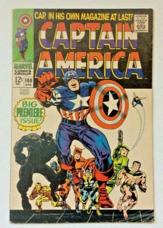 Captain America 100 Vg/fn Origin Of Captain America 1st Premiere Issue