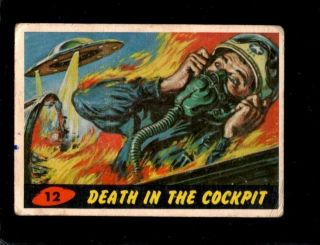 1962 Mars Attacks 12 Death In The Cockpit Poor Creases A4738 92157096