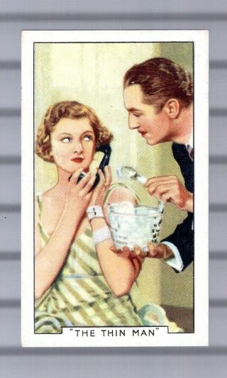 Myrna Loy & Willliam Powell - Movie Star Card - " The Thin Man " - Gall - 1939 4