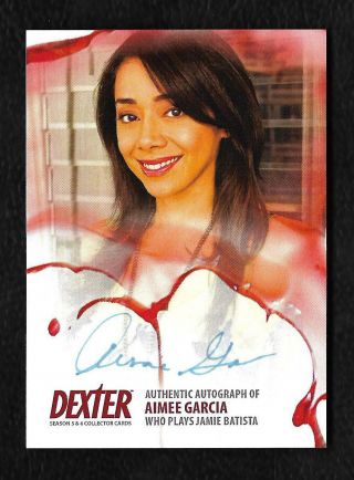 2015 Breygent Dexter Seasons 5 & 6 Autograph Aag2 Aimee Garcia Jamie Batista Blu