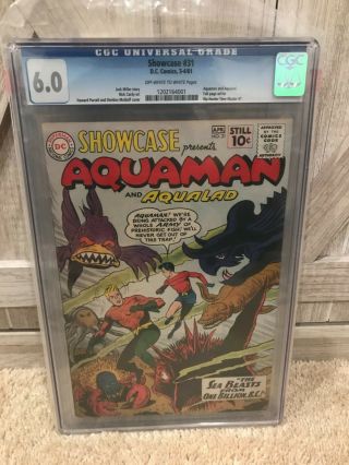 Showcase 31 Cgc 6.  0 Ow/w - Aquaman And Aqualad - Full Page Ad For Time Master 1