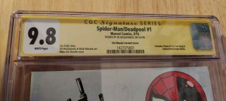 Spider Man / Deadpool 1 CGC 9.  8 SS Del Mundo Variant Signed By Ed McGuinness 3