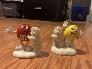 2 M And M Snow Babies Statues