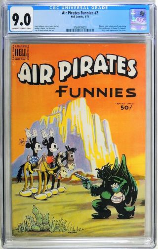 D472.  Air Pirates Funnies 2 Hell Comics Cgc 9.  0 Nm/mt (1971) Banned