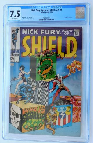 S.  H.  I.  E.  L.  D.  1 1968 Nick Fury Agent Of Shield Cgc Graded 7.  5 Off White Pages