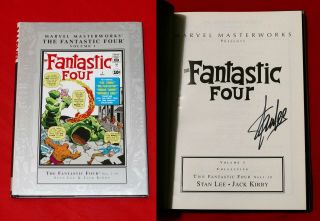 Marvel Masterworks Fantastic Four V 1 Hc Signed By Stan Lee 1 2 3 4 5 6 7 8 9 10
