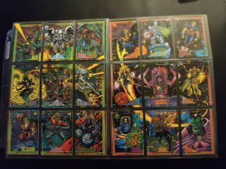 1993 Marvel Universe Series 4 Trading Card Set Of 180 Cards Near In Pages