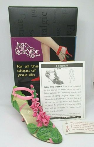 Just The Right Shoe Foxglove 2005 By Raine Willitts Designs W/box