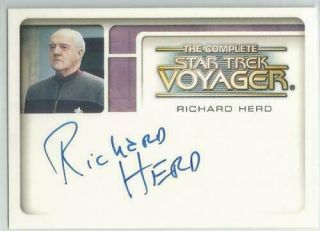 Star Trek - Voyager - Complete - Richard Herd As Admiral Paris - A2 - Auto