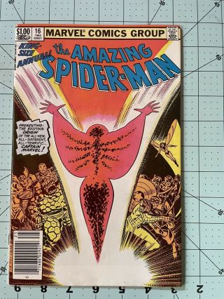 Marvel 1982 The Spider - Man Annual 16 1st App Monica Rambeau