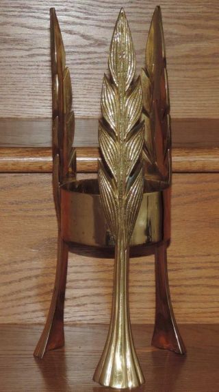 Decorative Crafts Inc.  6212l Heavy 14 " H Solid Brass 4 " Dia Pillar Candle Holder