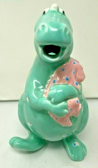Fitz and Floyd Momma & Baby Dinosaur Pitcher Larger 1986 2
