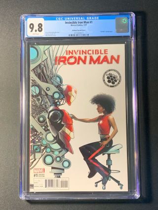 Invincible Iron Man 1 Mckone Steam Variant Cgc 9.  8 (marvel Comics 2017) [2]