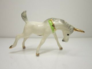 Hagen Renaker Ceramic Miniature Mini Head Down Unicorn Animal Figure Figurine