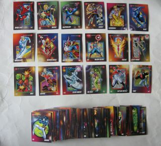 vintage complete Marvel Universe 3 card set (1992) Skybox 2