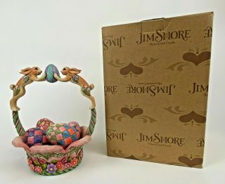 Jim Shore Easter Hunting Eggs Finding Joy Set/6 Basket Heartwood Creek 2006