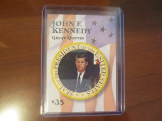 President John F Kennedy 2020 Historic Autographs Potus Great Quote Card /10 Jfk